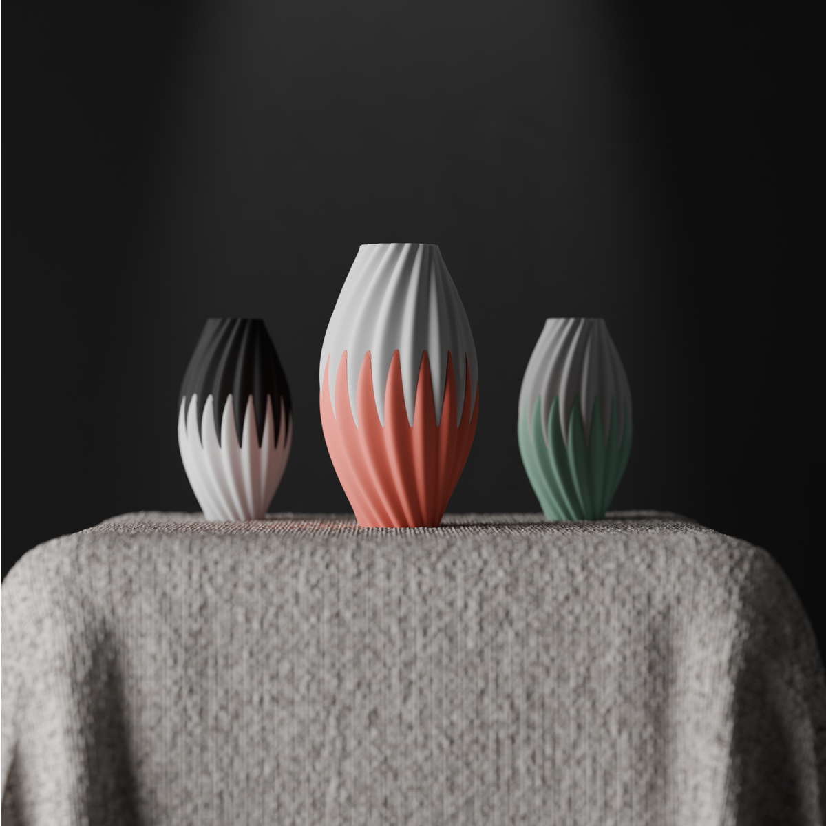 Flame-Twist Decorative Vase
