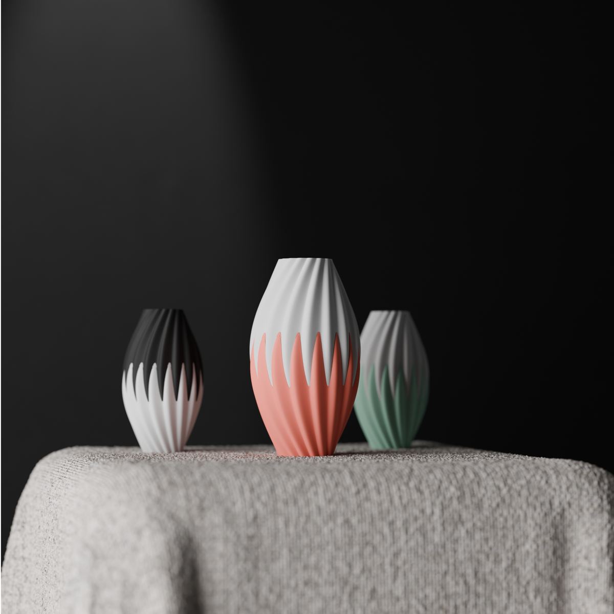 Flame-Twist Decorative Vase