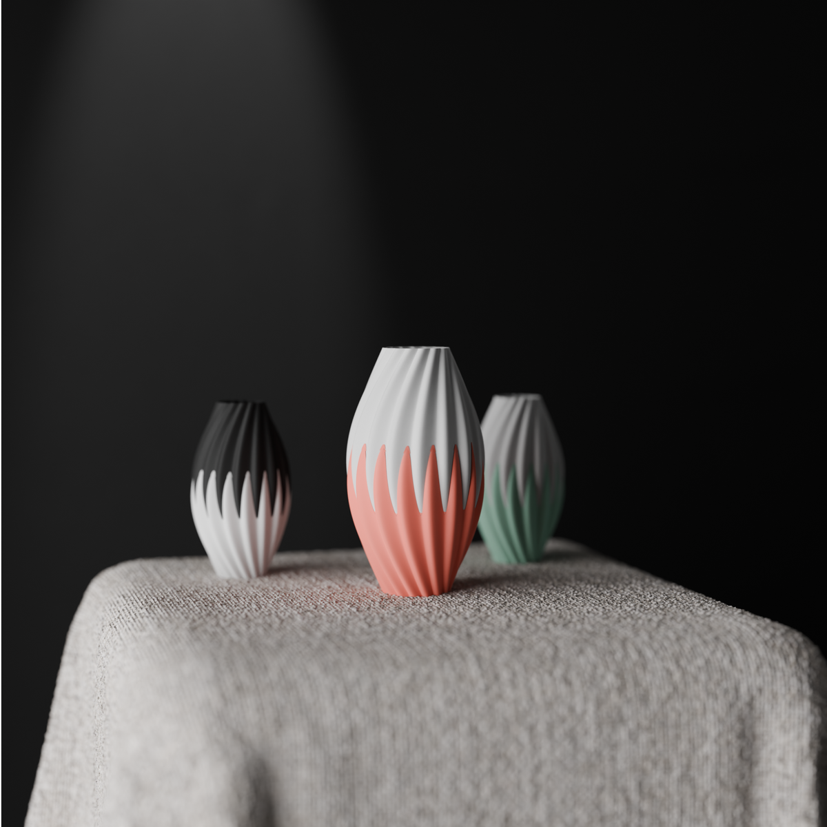 Flame-Twist Decorative Vase