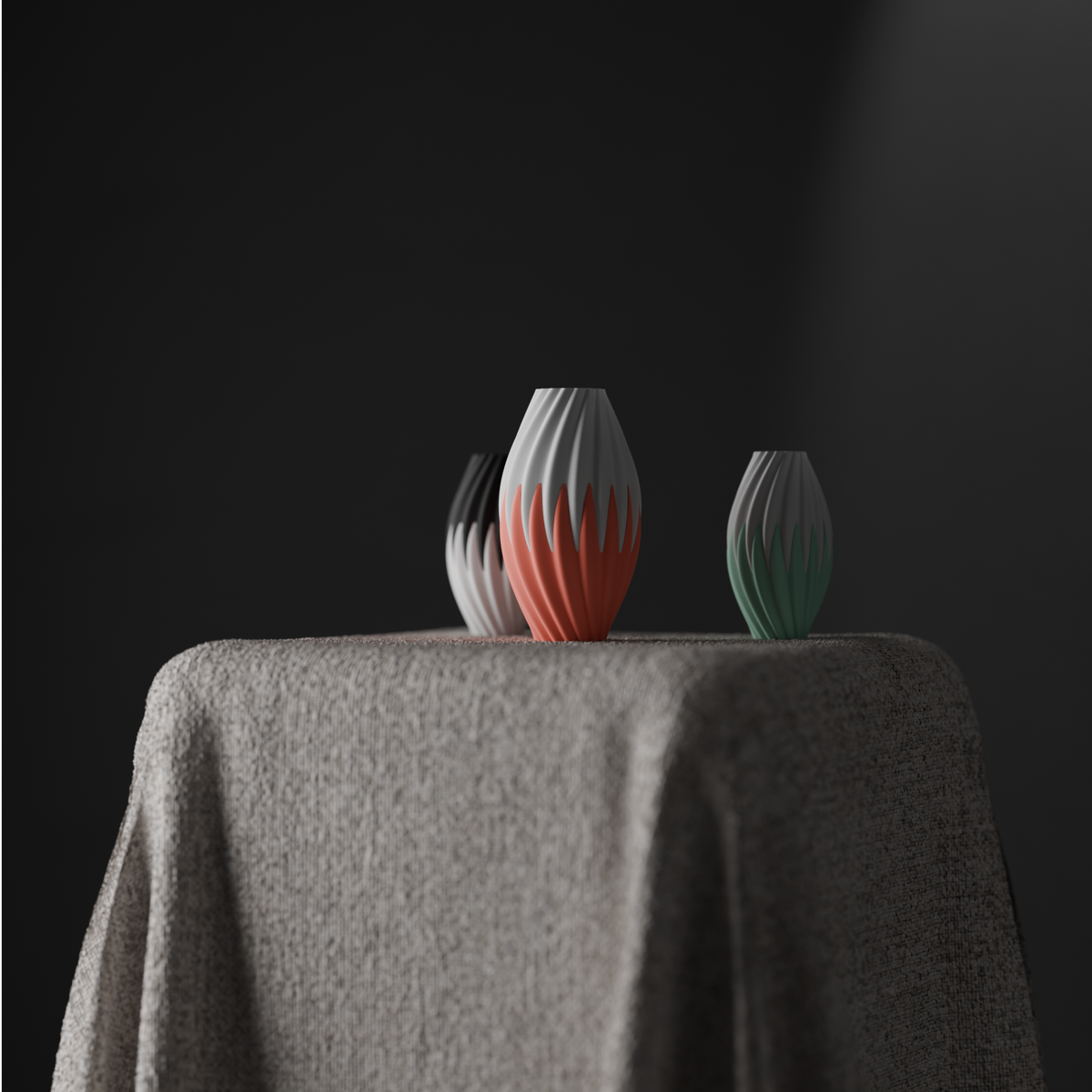 Flame-Twist Decorative Vase