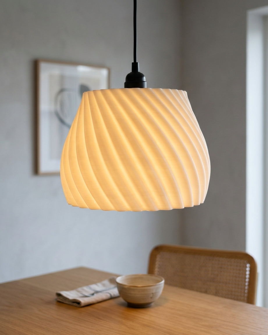 Elegant Twisted E27 Pendant Lampshade - twisted_01