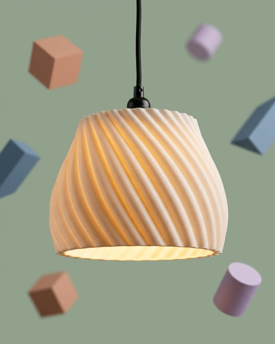 Elegant Twisted E27 Pendant Lampshade - twisted_11