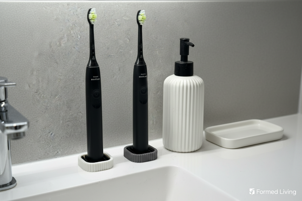 Textured Toothbrush Organizer Base