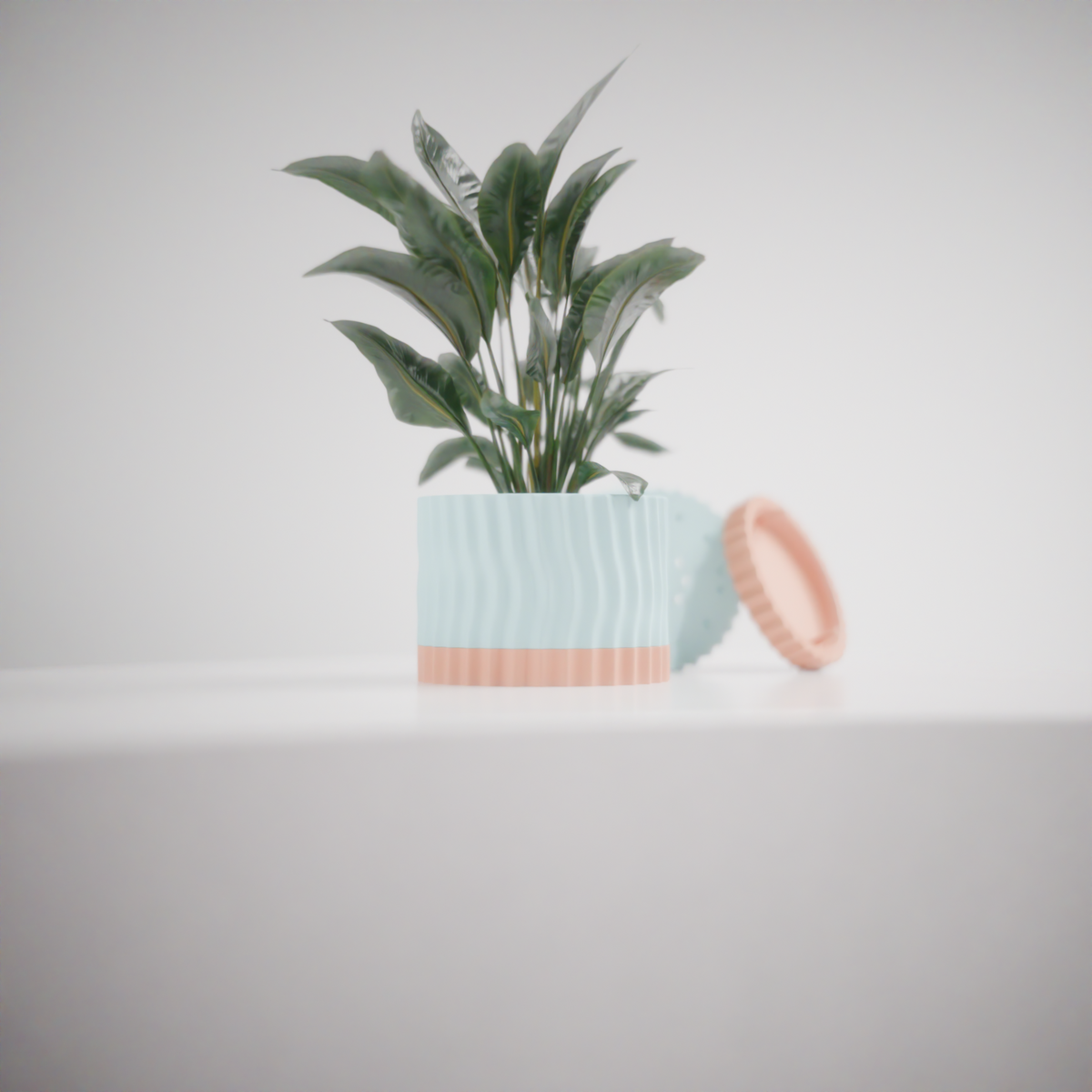 Wavy Two-Part Planter