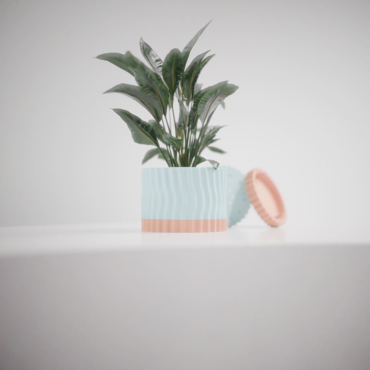 Wavy Two-Part Planter