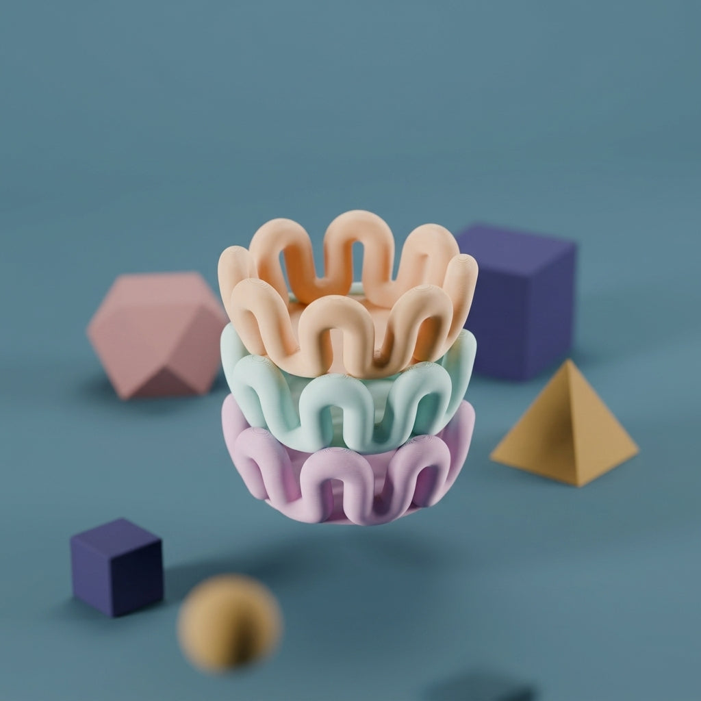 Stackable Wibble Storage Bowls render 11