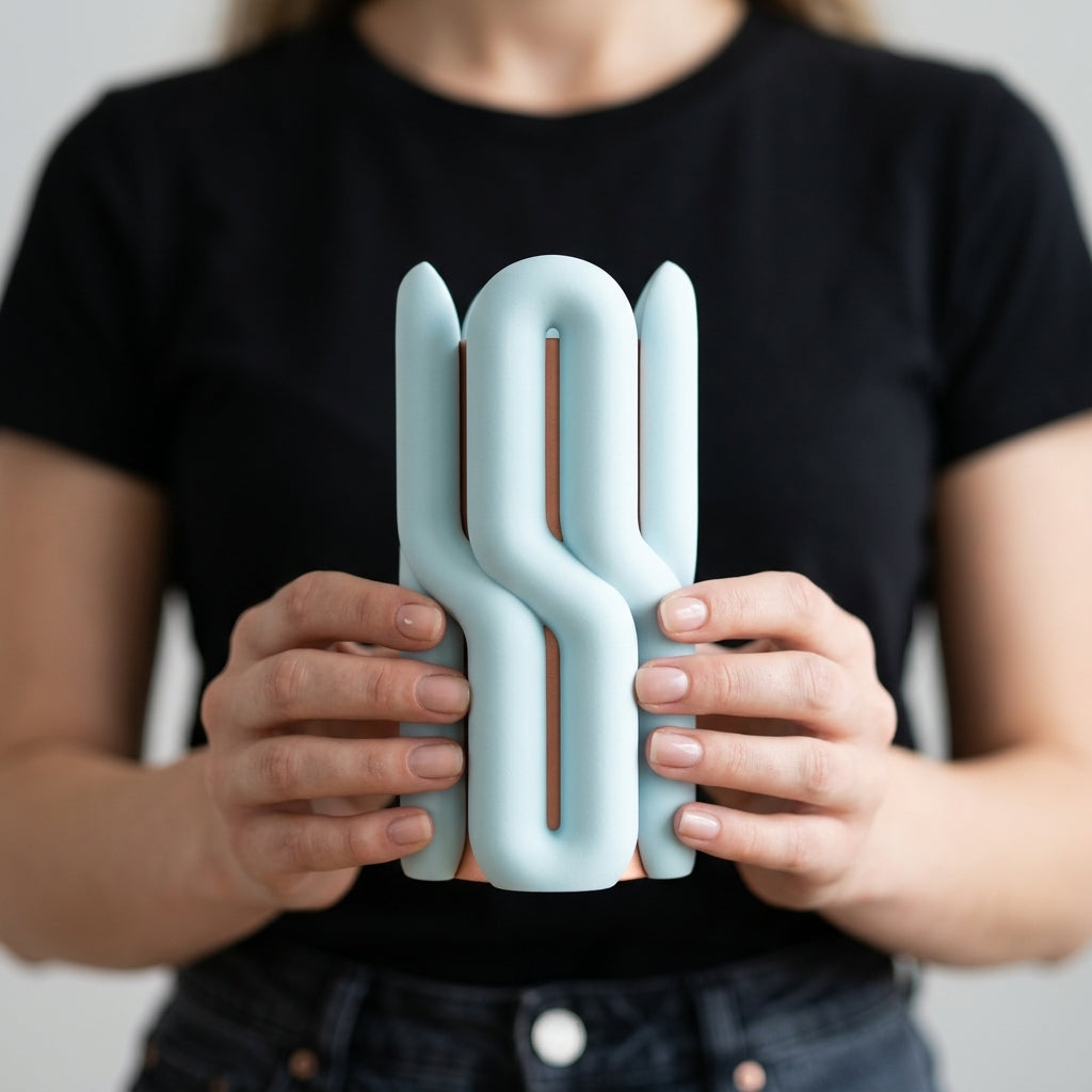 Wibble Two-Part Modular Vase dual colour render 03
