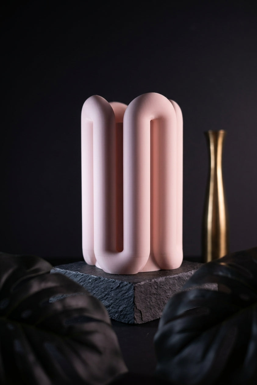 Eleva Wibble Aesthetic Vase render top down view showing open tube tops